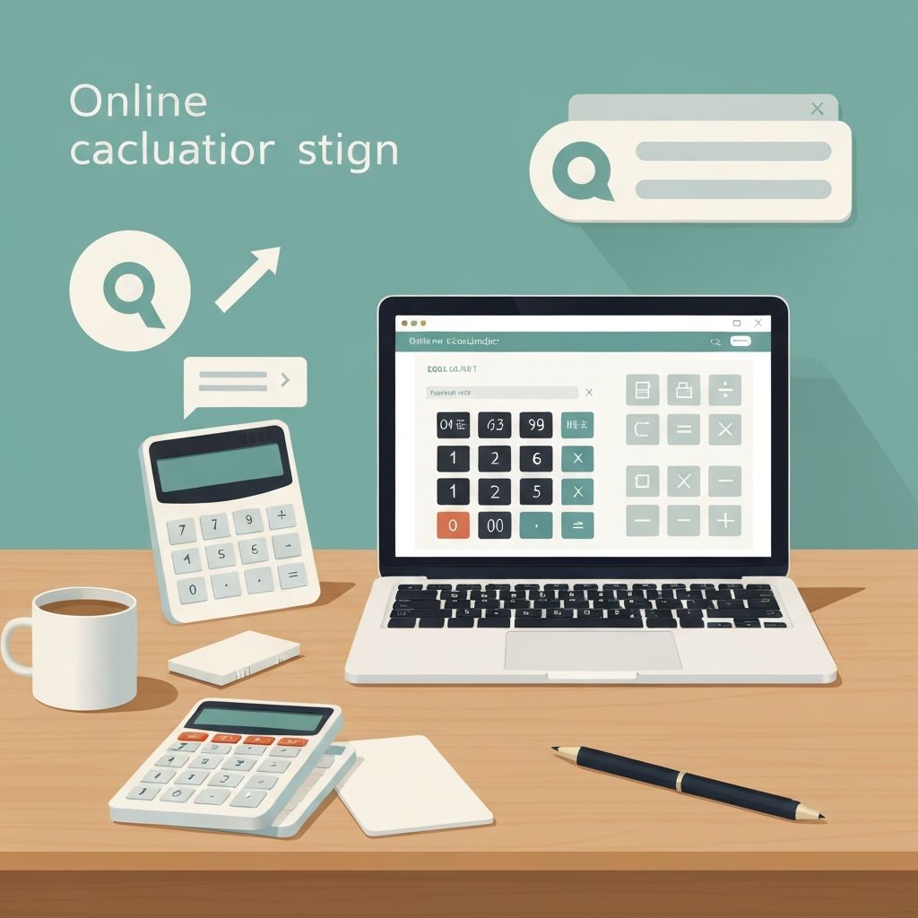 Razni online kalkulatori na ekranu laptopa